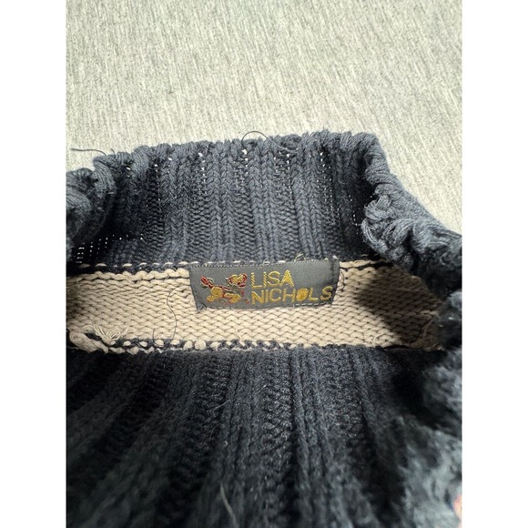 Vintage Lisa Nichols Sweater Pullover Women’s L Colorful Knit Multicolor Jewel - Picture 4 of 8